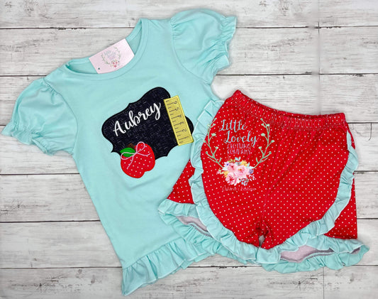 Chalkboard Cutie Girls Short set