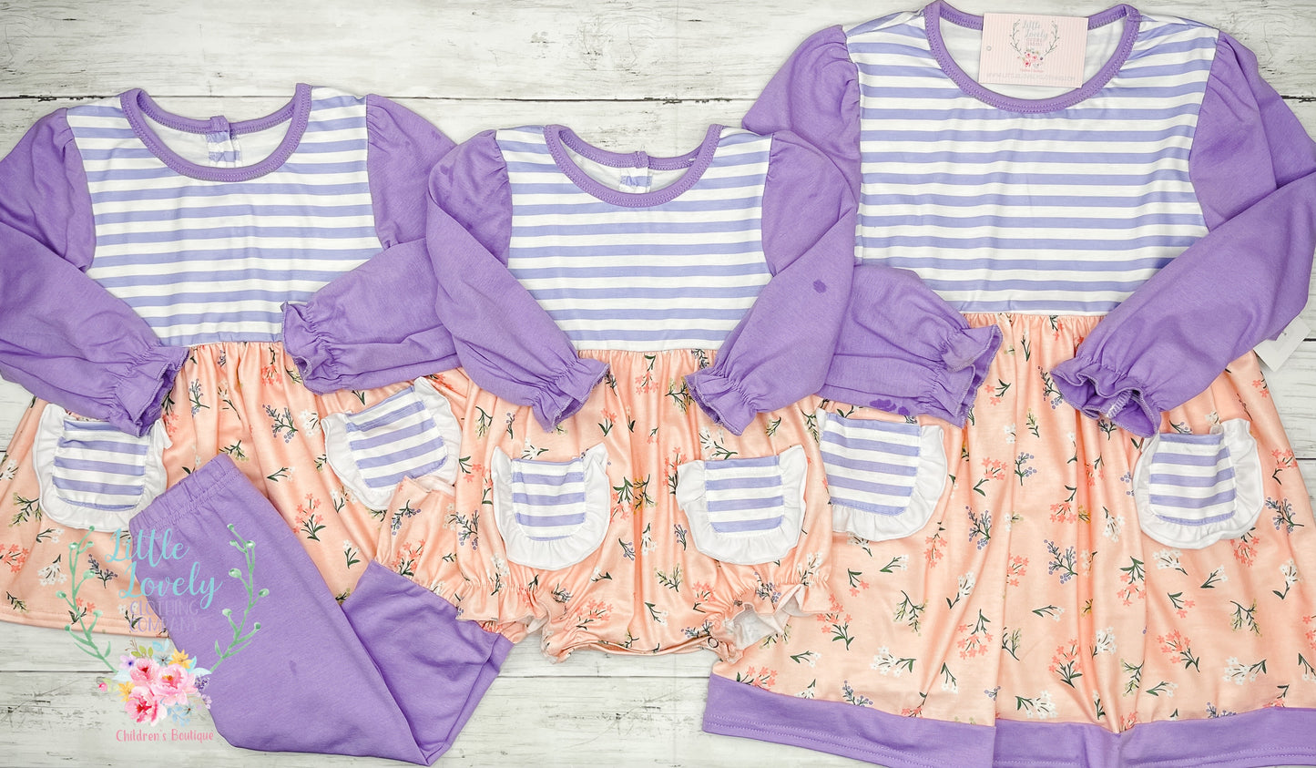 Lavender & Floral Girl Dress